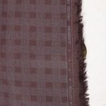 Brown Cotton Satin Fabric with checkered pattern