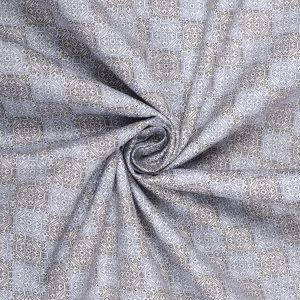 Light Gray Print Premium Cotton Fabric