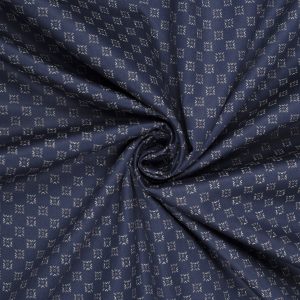 Deep Blue Print Premium Cotton Fabric