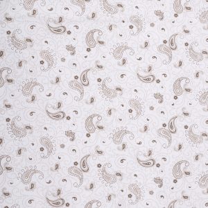 Light Brown Motif Print Premium Cotton Fabric