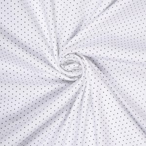 Small motif print on white Premium Cotton Fabric
