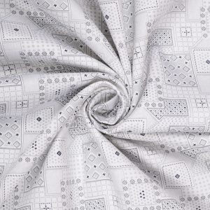 Light Gray Print Premium Cotton Fabric