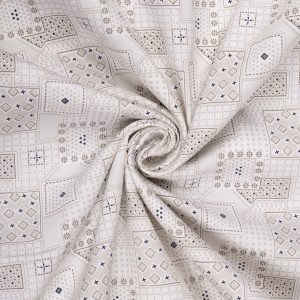 Light Brown Print Premium Cotton Fabric