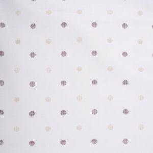 Light Dotted Sphere Print on White Premium Cotton Fabric