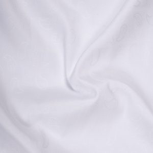 White Self Motif Giza Cotton Fabric