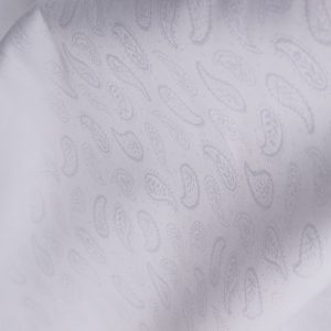 White Self Motif Giza Cotton Fabric