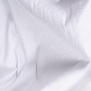 White Self Motif Giza Cotton Fabric