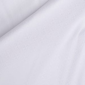 White Self Motif Giza Cotton Fabric