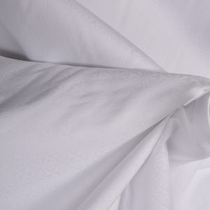 White Self Motif Giza Cotton Fabric