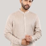 Elegant Beige Linen Kurta for Men