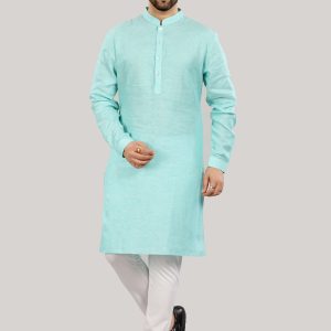Mint Linen Kurta for Men