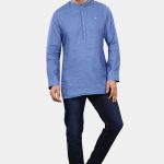 Blue Linen Short Kurta
