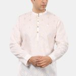 Light Peach Cotton Short Kurta