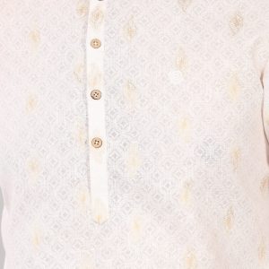 Elegant Light Peach Cotton Short Kurta