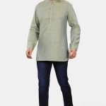 Sage Green Linen Short Kurta