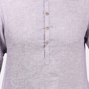 Lavender Mist Linen Short Kurta