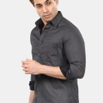 Men's Classic Charcoal Checkered Shirt