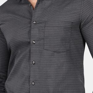 Men's Classic Charcoal Checkered Shirt