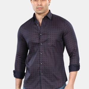 Men's Classic Navy Checked Shirt