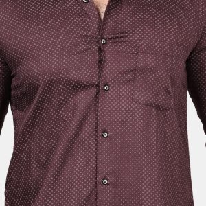 Men's Classic Maroon Dress Shirt