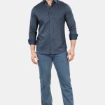 Men's Classic Navy Patterned Shirt