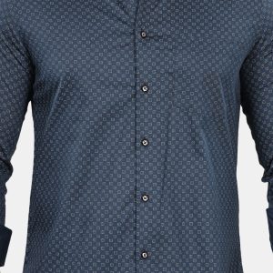 Men's Classic Navy Patterned Shirt